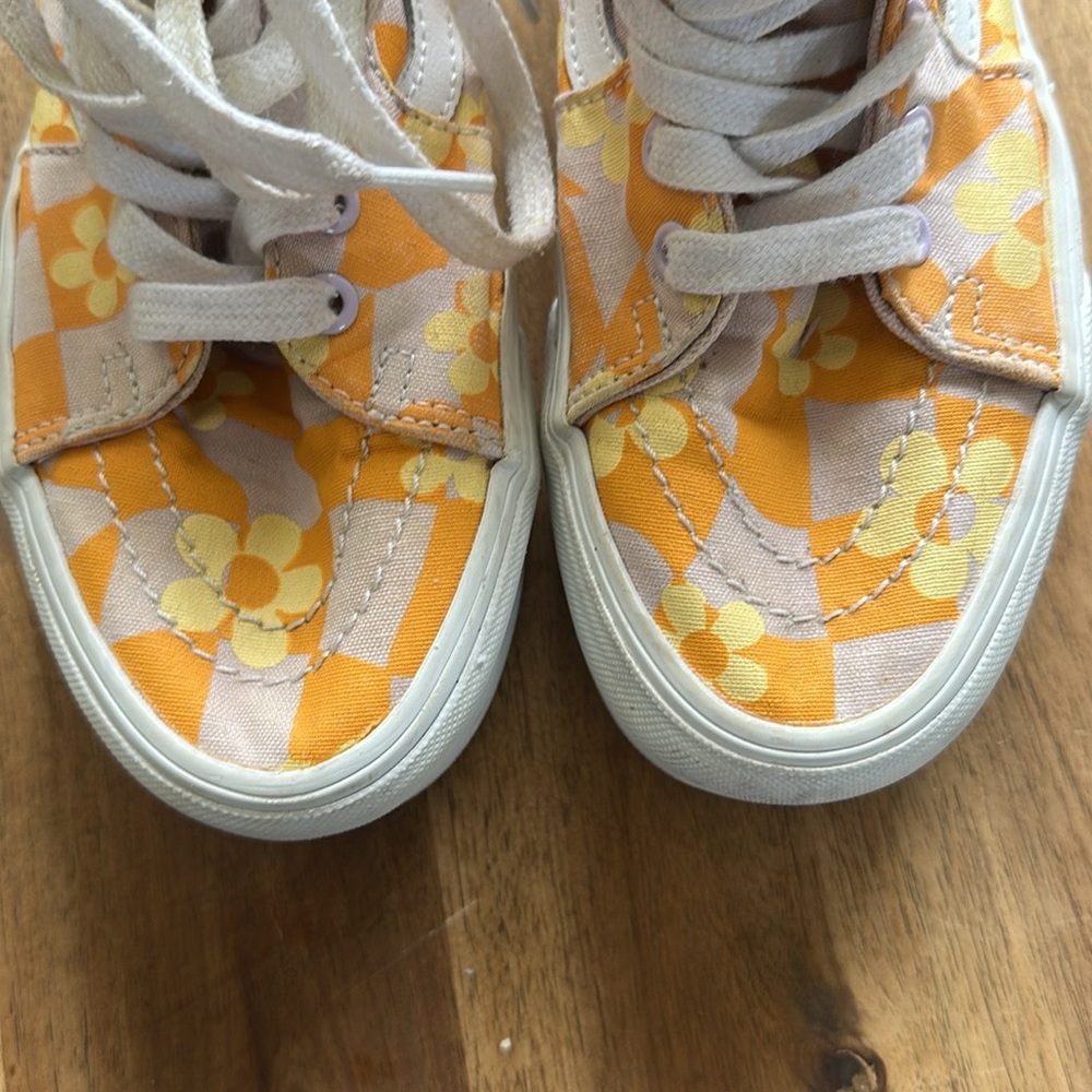 Womens Platform Vans- Hightops- Checkeredboard Fl… - image 4